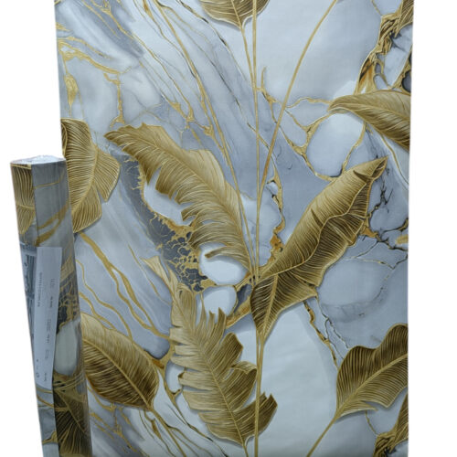 Marbre Gris & Feuillage d'Or 
9..5*0.53